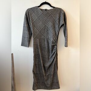 MAXMARA Weekend Houndstooths Gathered Midi Dress